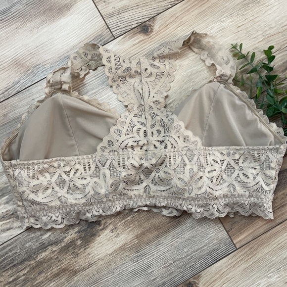 Maurices-Vintage Lace Racerback Bralette in Nude-Women’s size XL - Picture 5 of 10